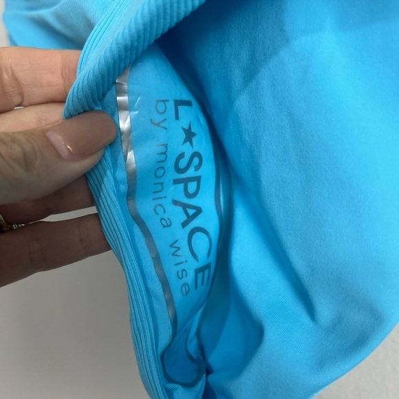 L*Space V- Cut Ribbed Turquoise Bikini Bottom Small - Picture 3 of 3